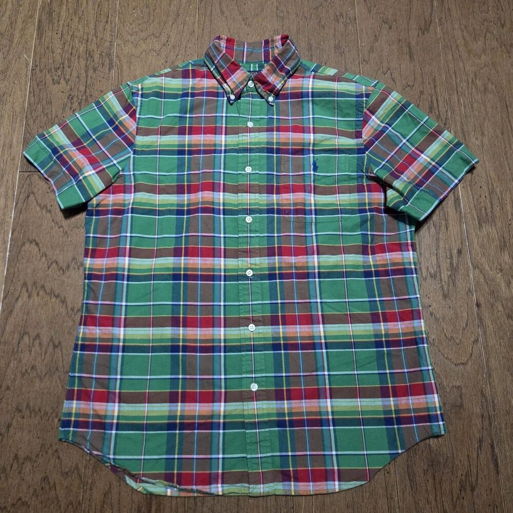 Polo Ralph Lauren Short Sleeve Button Down Oxford Mens M Pocket
